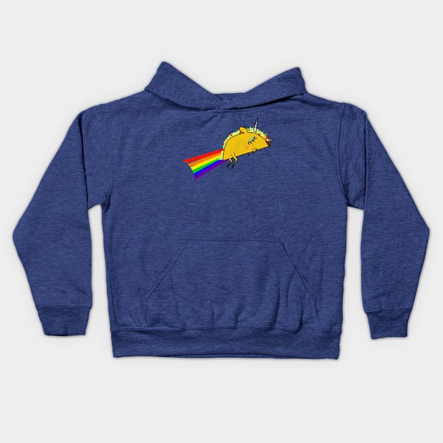 Taco Unicorn Kids Hoodie by Sparkleweather